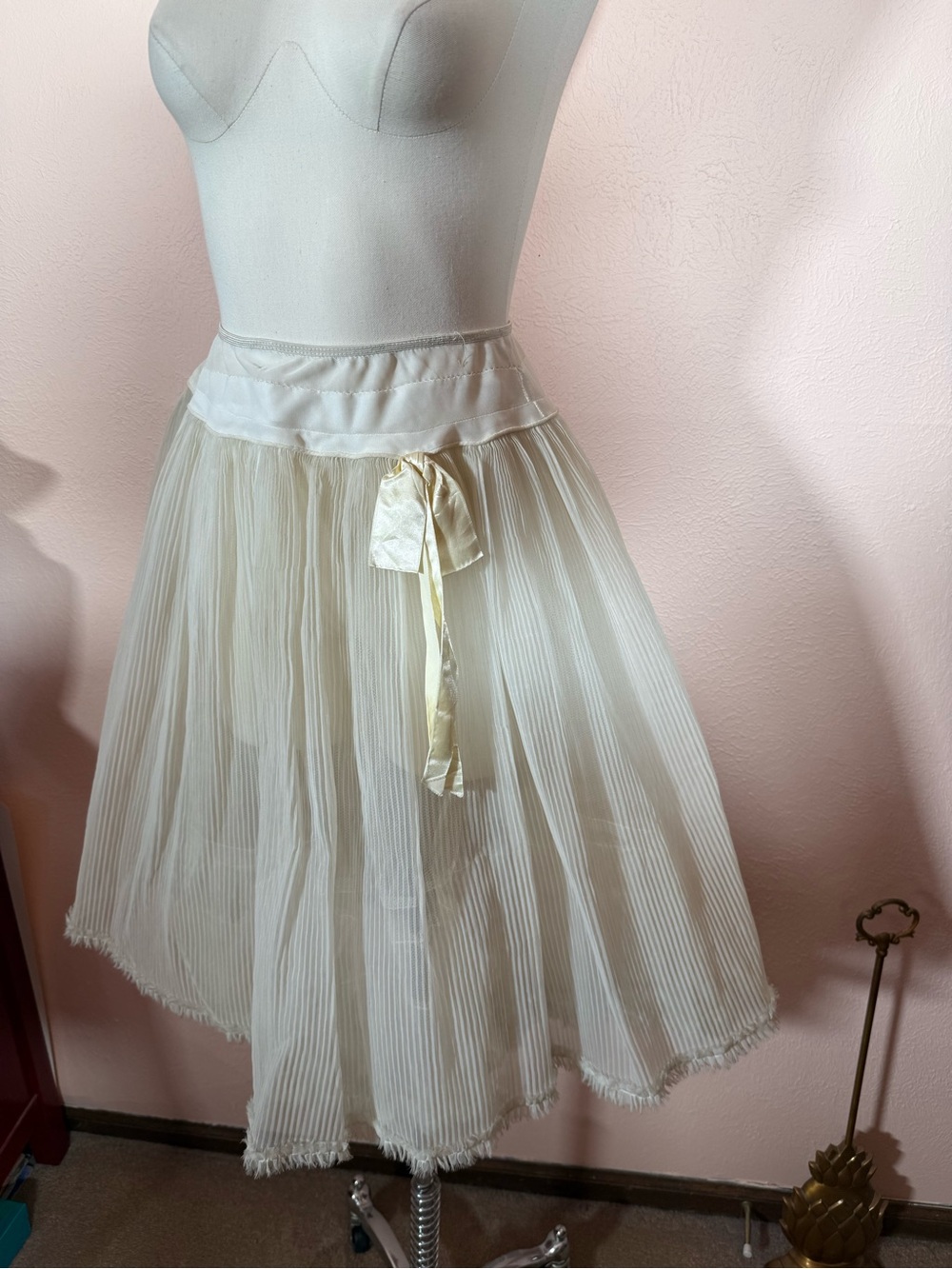 Vintage 1940’s full multilayered micro pleated midi crinoline skirt slip small - Picture 11 of 17